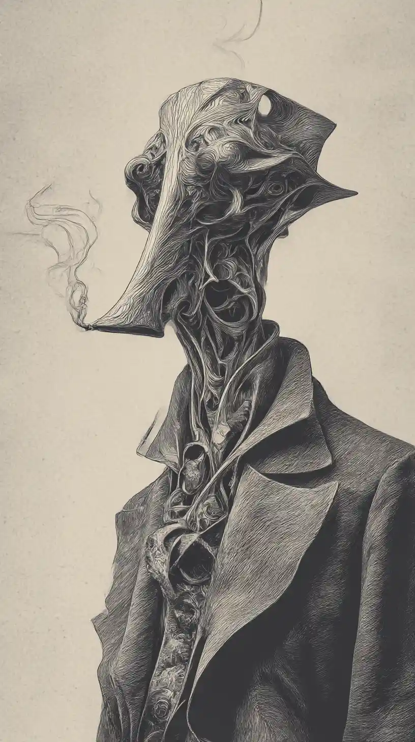 Abstract portrayal of a character devoid of rhythm and dance