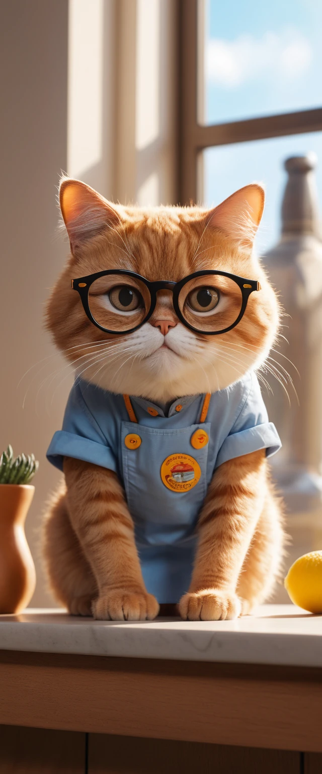 Cool cat in sunglasses in vibrant neon fantasy style