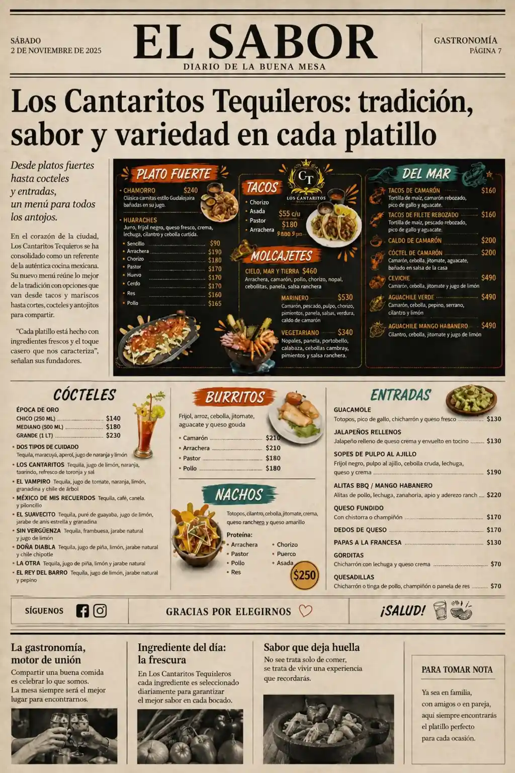 Spanish poster text with updated date and team name