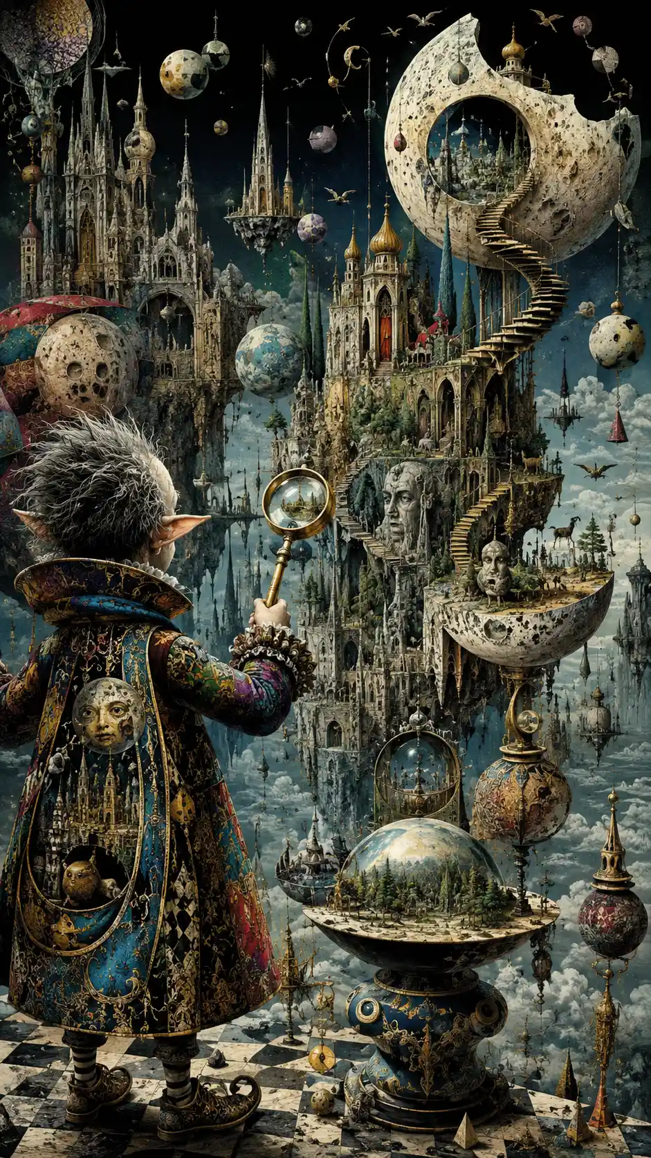 Pequeña criatura que diseña un mundo surrealista con magia