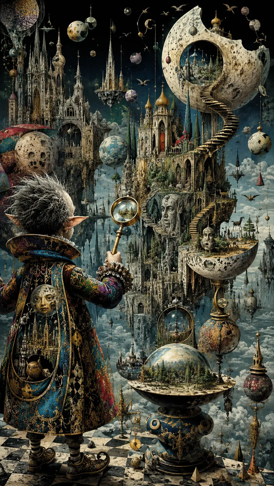 Pequeña criatura que diseña un mundo surrealista con magia