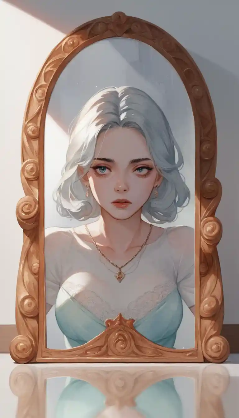 Close up of a beautiful girl in a surreal nightmare scene