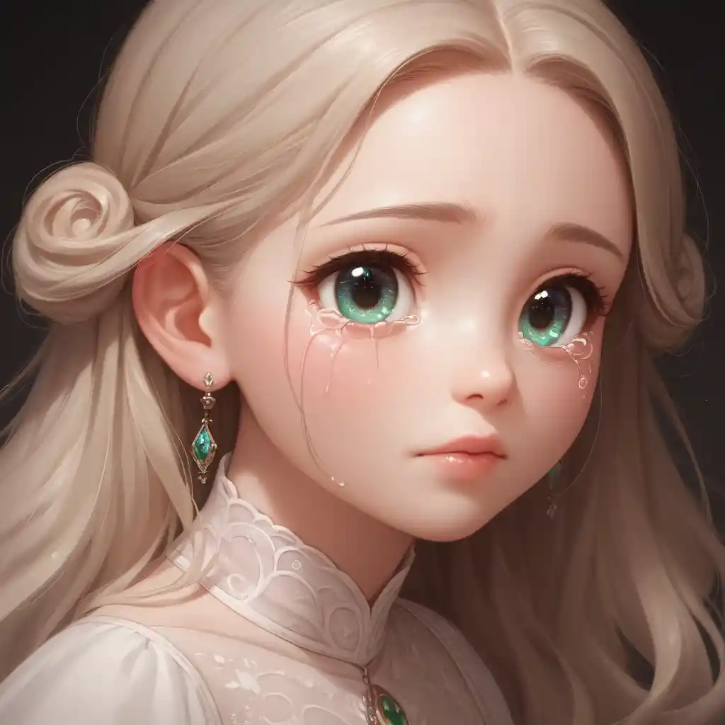 美麗少女的動畫風近距離人像