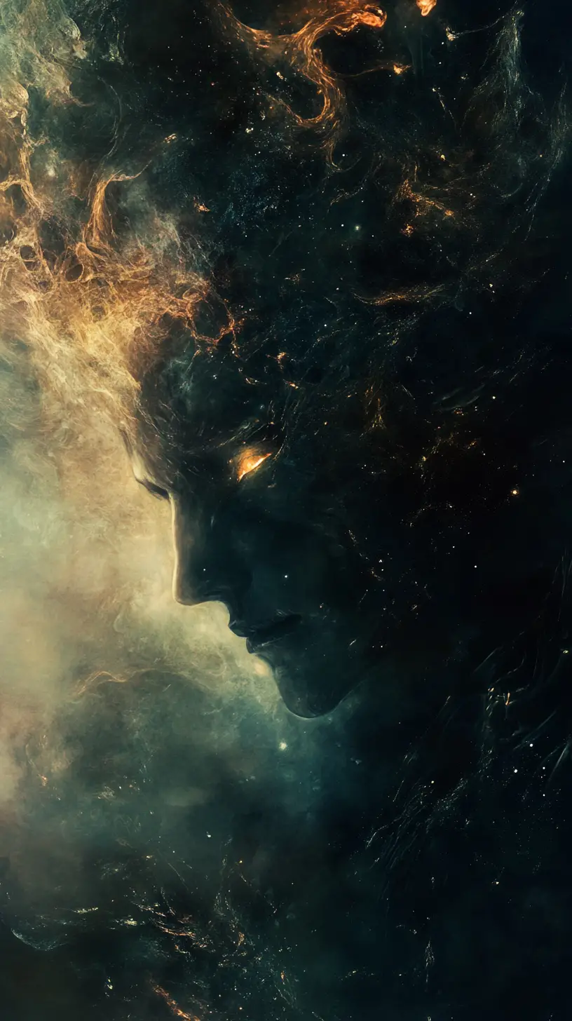 Abstract text based artwork about distance and the divine