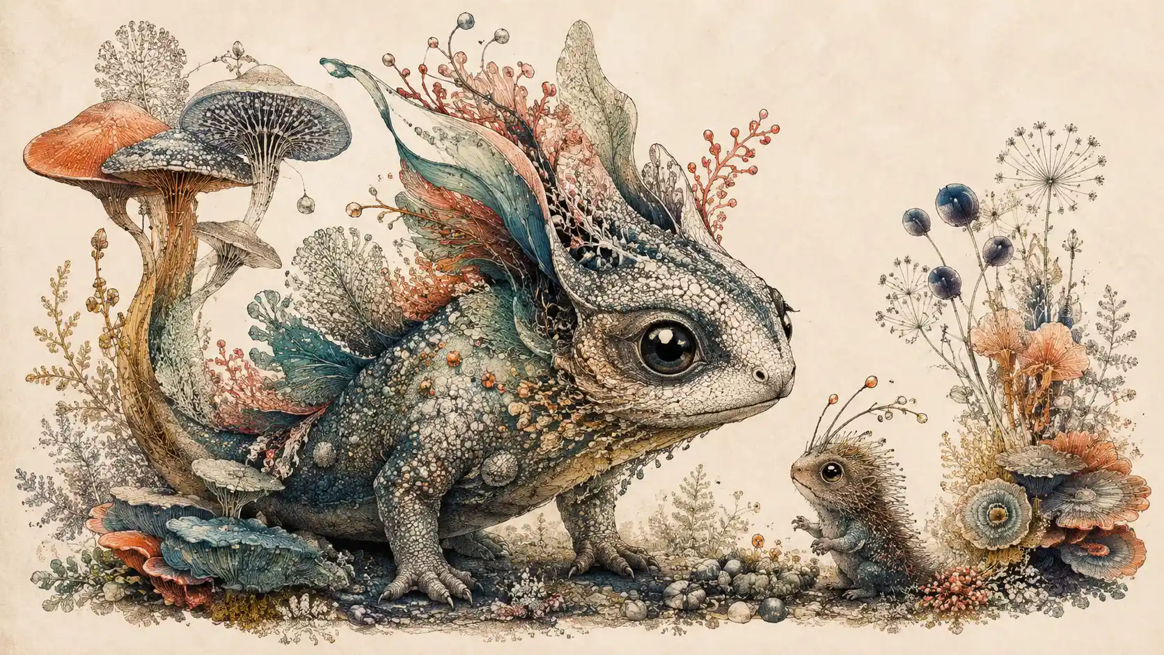 Creature Fiabesche del Folclore in Illustrazione Fine Art