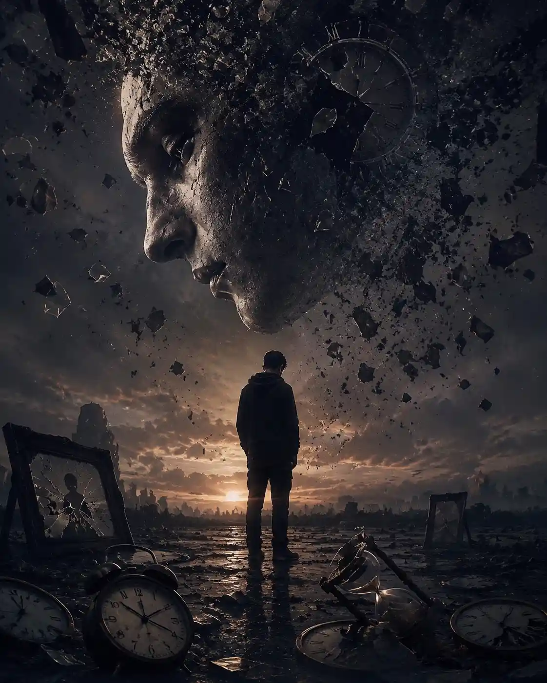 Minimal quote about realizing the loss of everything