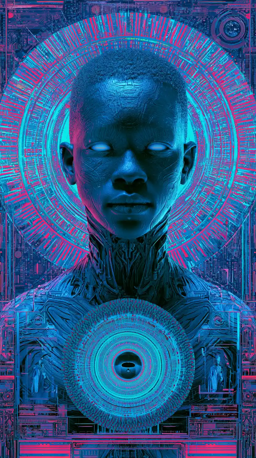 Arte de Texto Místico sobre la Distancia, la Fe y el Cosmos