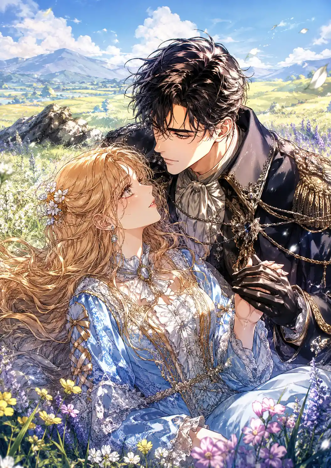 Colorful manga illustration with clean sharp ink linework