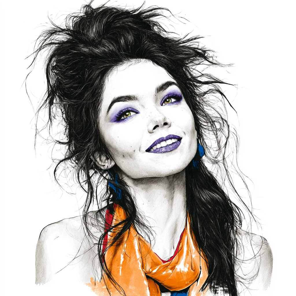 Monochrome fashion portrait of a young woman with vivid eyes
