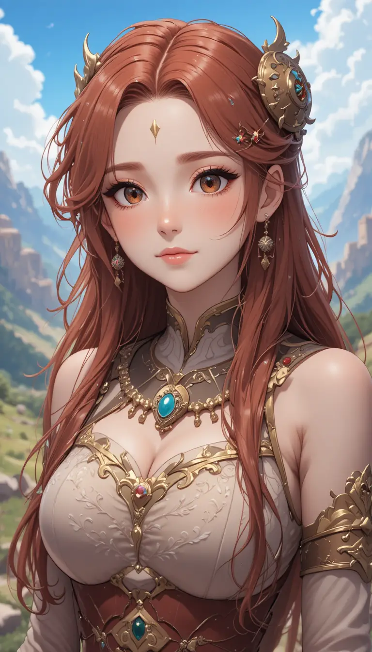 Femme fantastique en style anime inspirée de l’univers d’Osamodas