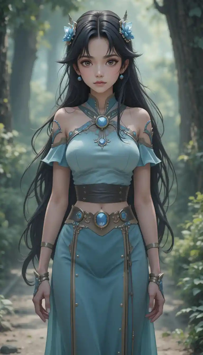 Anime woman from a fantasy world of osamodas