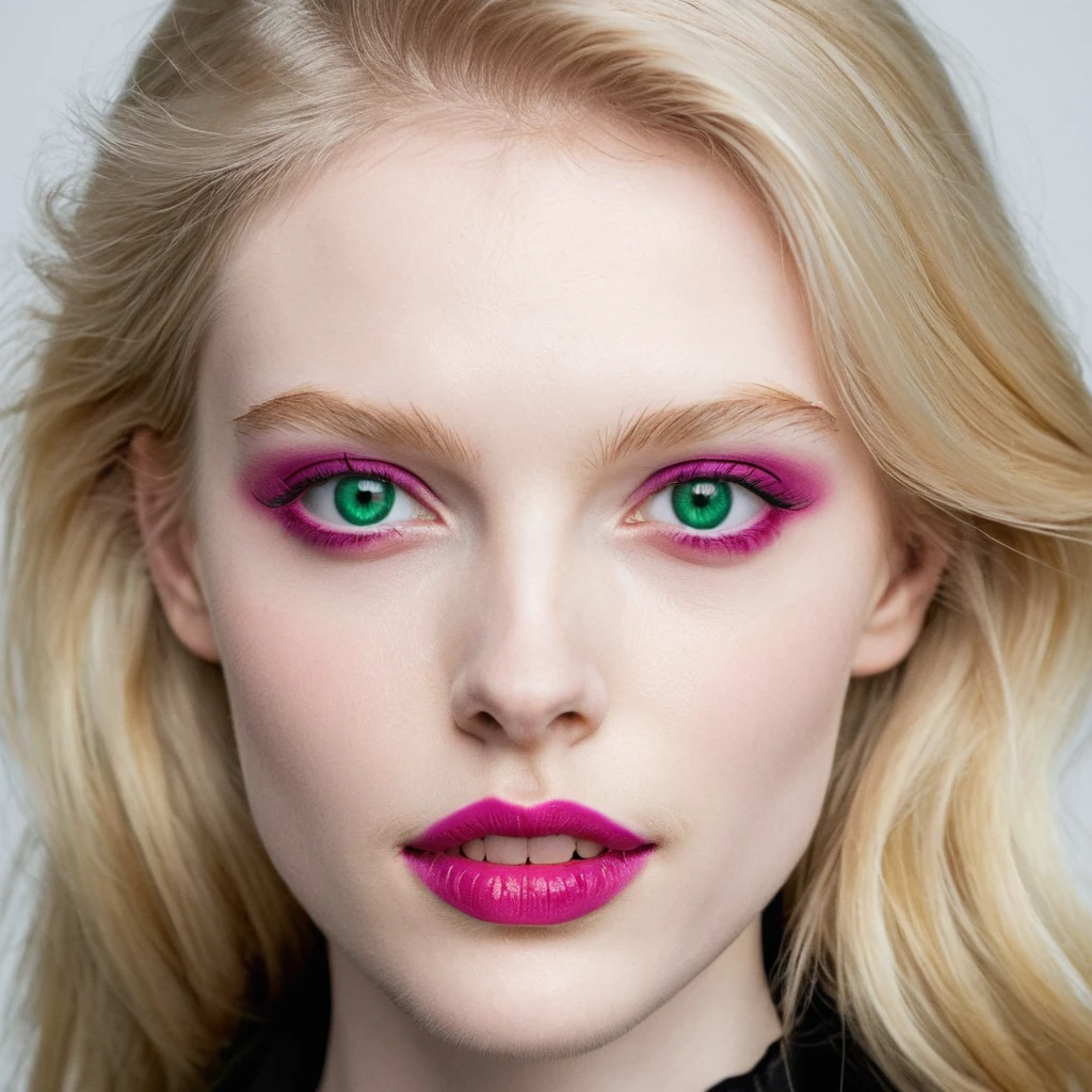 Femme allemande à la peau pâle, aux cheveux blond miel et aux yeux émeraude