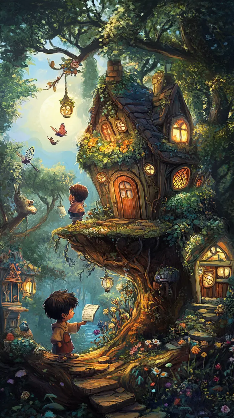 溫馨動人的奇幻角色與魔法自然場景