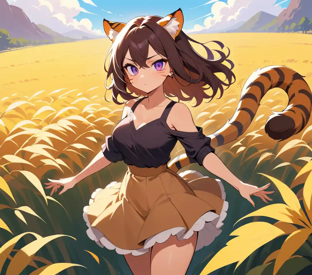 金色棉花田中的女虎戰士