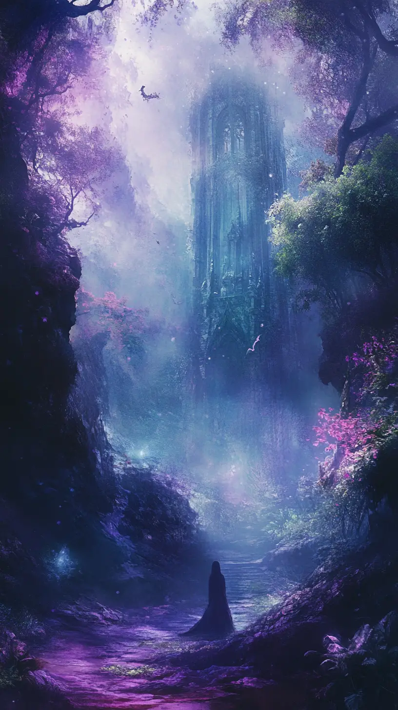 Geheimnisvolle gotische Fantasy-Frauen in einer ätherischen Landschaft