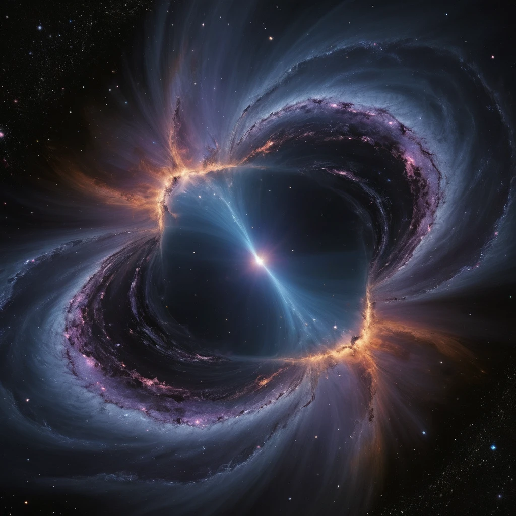 Cosmic nebula of dark matter clouds and scattered stars