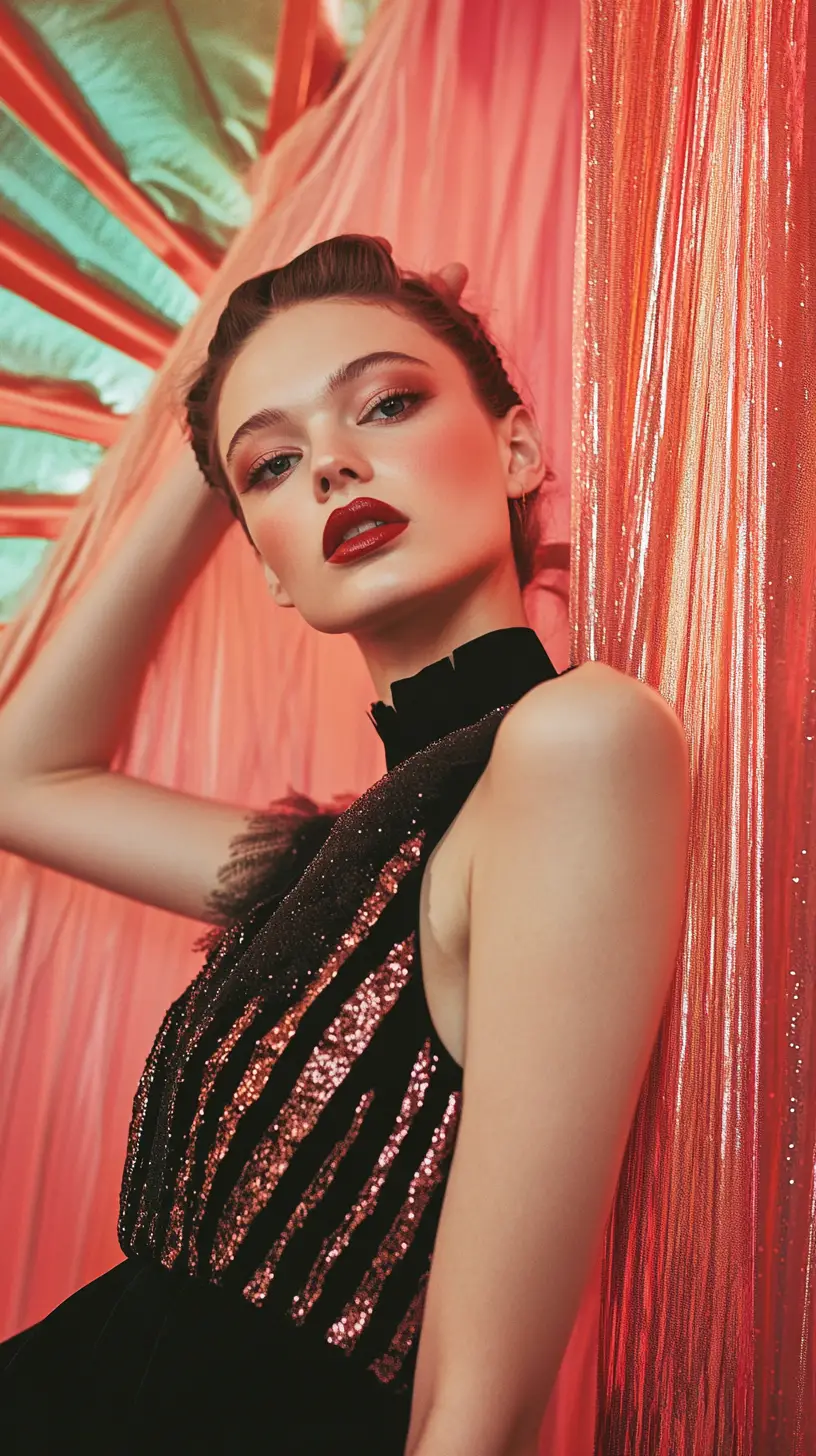Elegant art deco fashion in a high end exhibition photograph