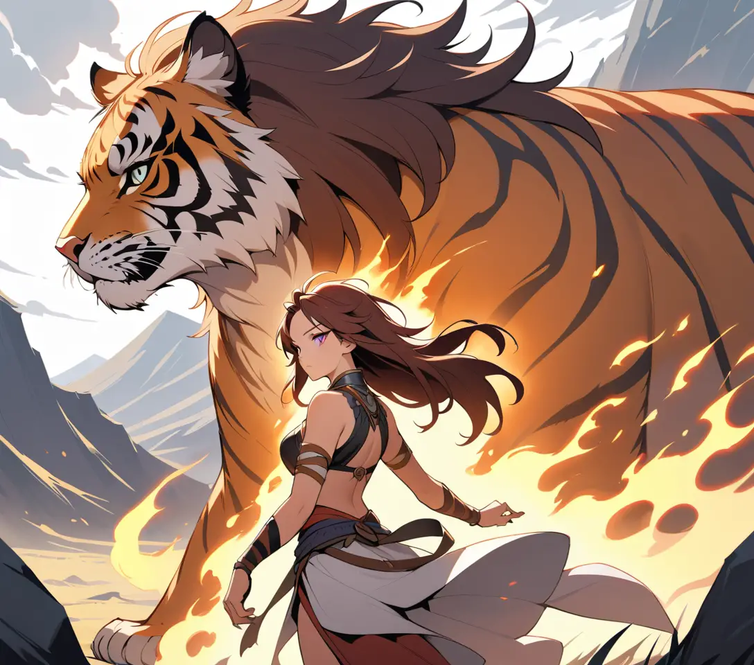 Fierce Female Warrior On The Wild Mongolian Steppes