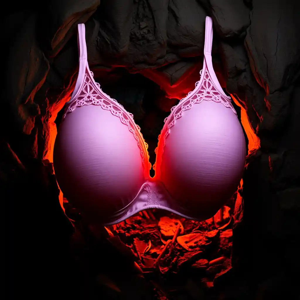 Lone bra discovered tucked behind a small home bar