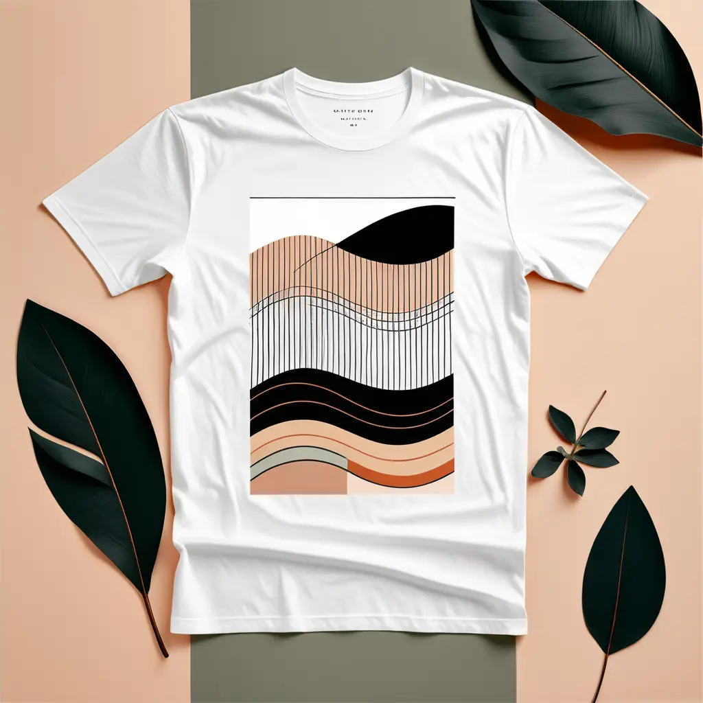 Minimal line illustration for a vertical luxury t shirt graphic