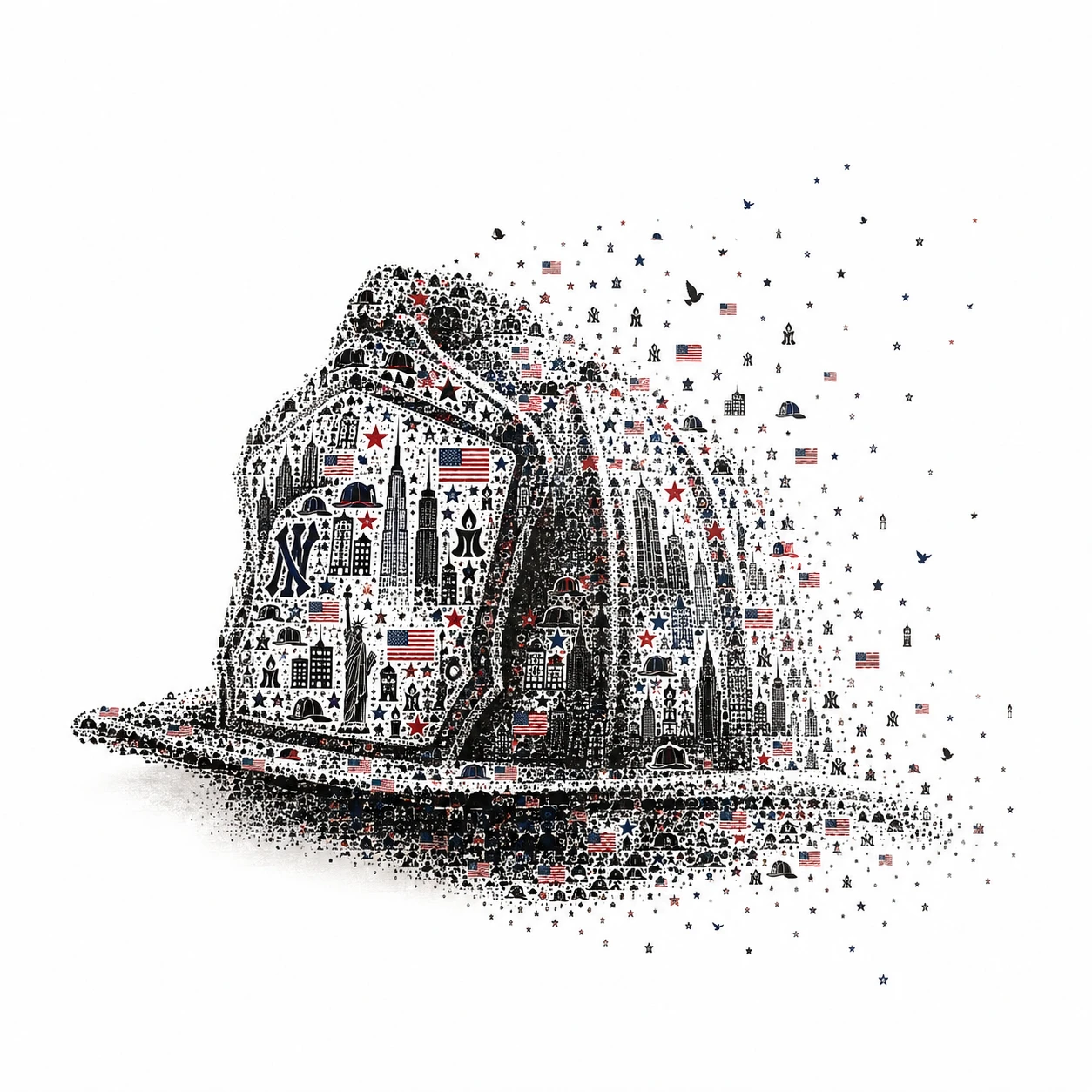 Symbolic Firefighter Helmet In Vast White Negative Space
