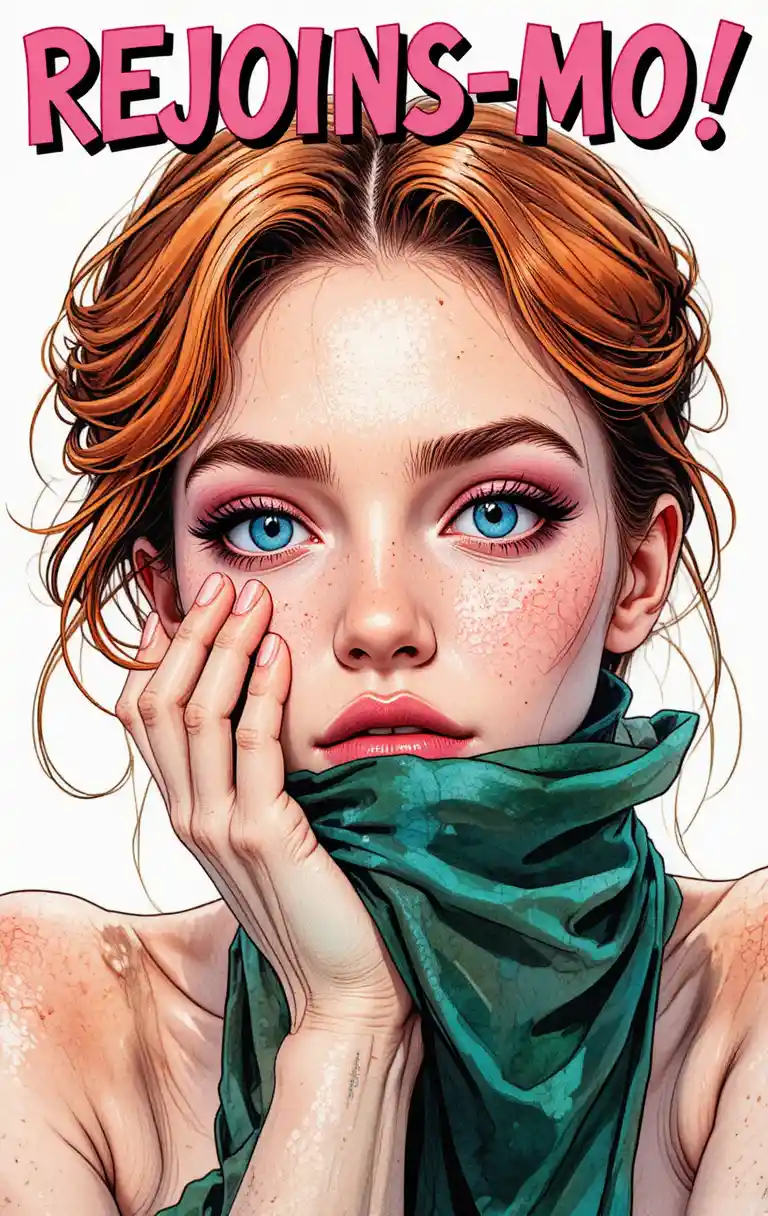 Chica pelirroja con parche en el ojo en retrato cómico y juguetón