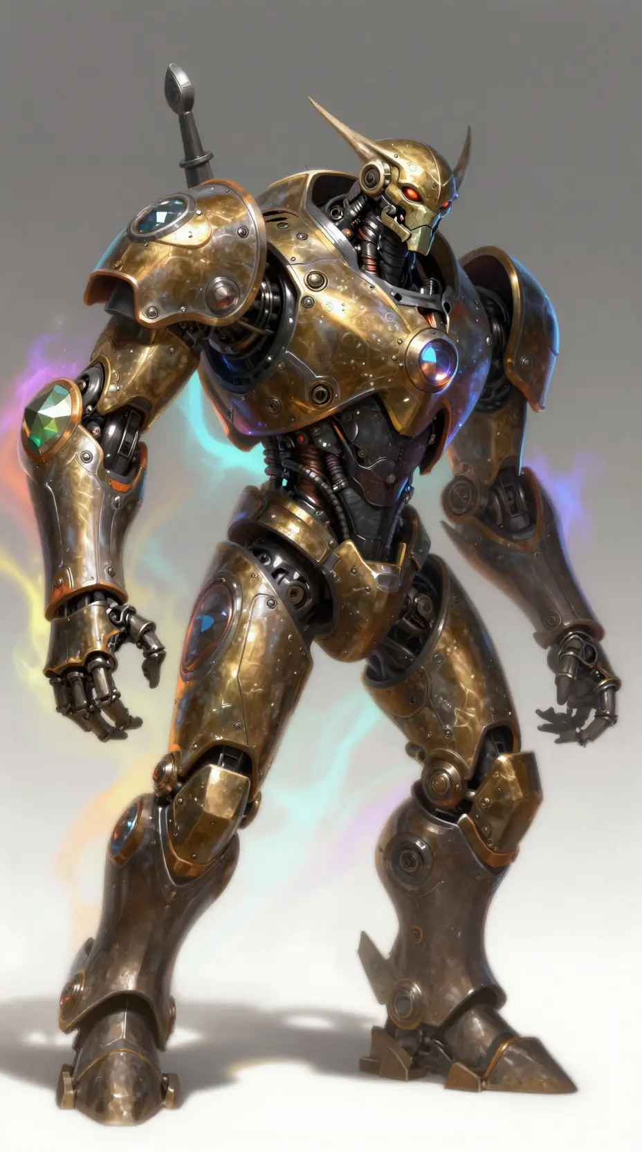 Goblin Technician Piloting A Giant Steel Battle Automaton