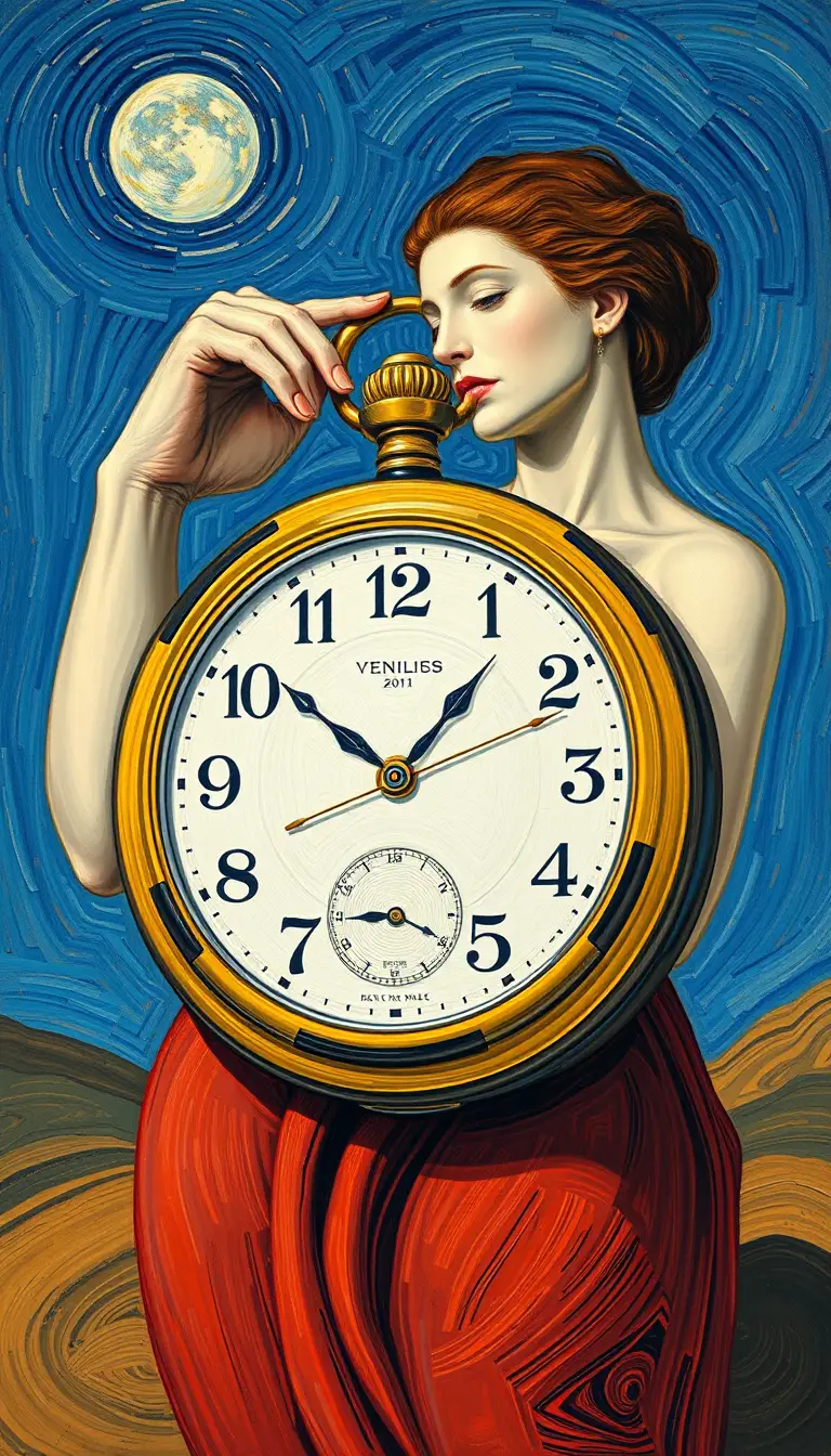 Surreal Venus Offering A Melting Pocket Watch