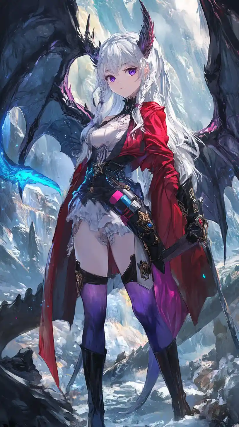 Small ice dragon breathing blue flames in rune cave