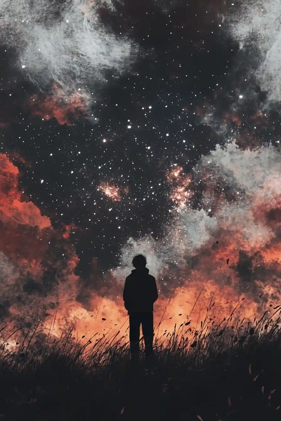 Bittersweet lines about time night and fading stars