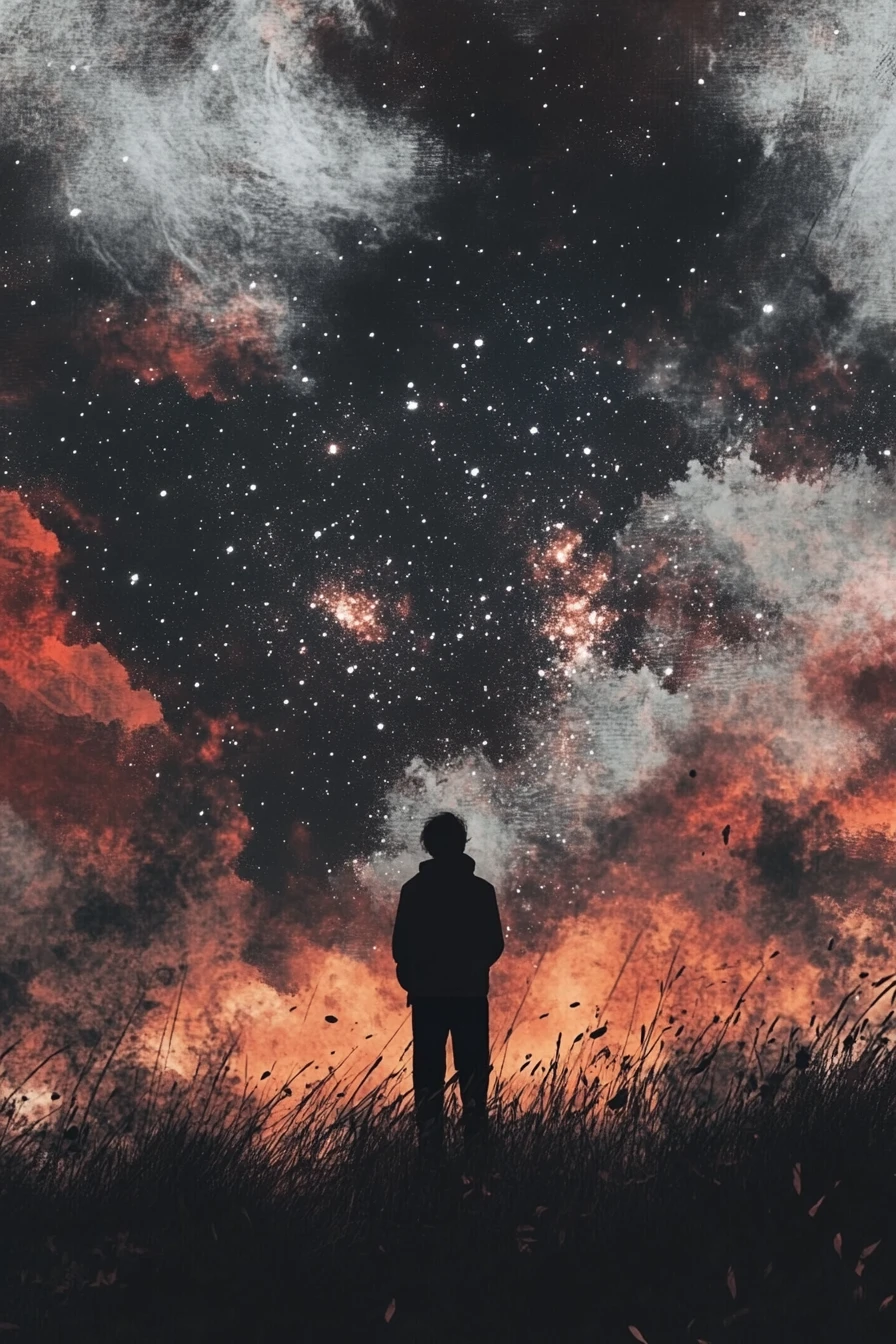 Bittersweet lines about time night and fading stars