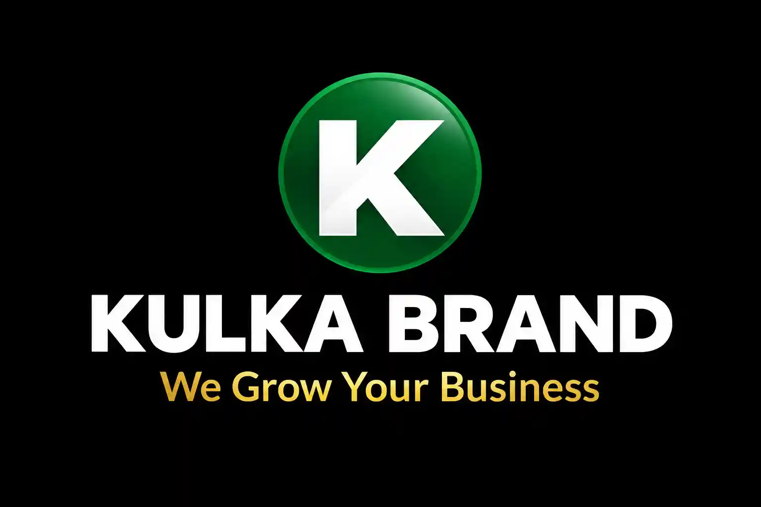 Modern letter K logo with circle and tagline layout