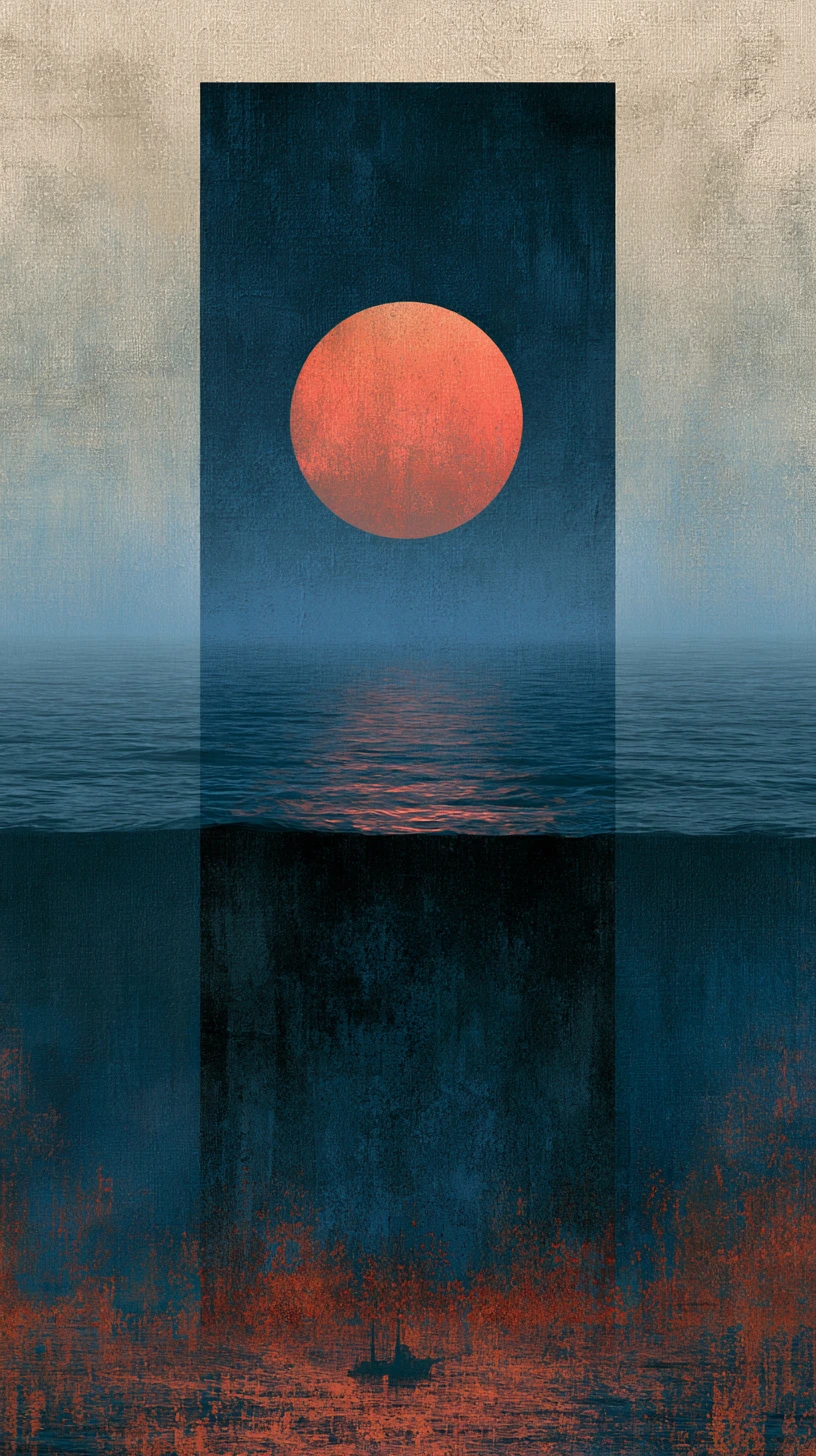 Abstract Indigo Ocean As A Symbolic Inner Soul Landscape