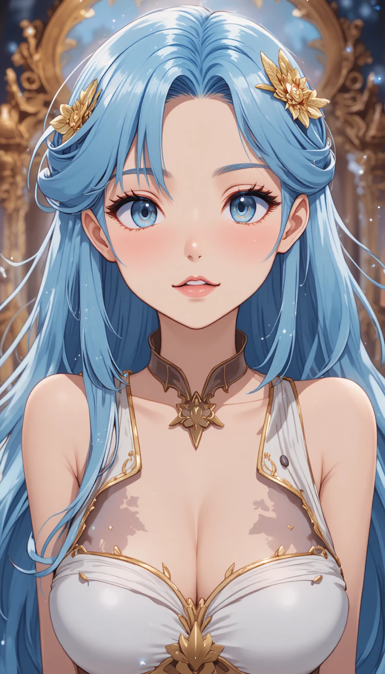 Elegant fantasy woman inspired by mythical siren goddess