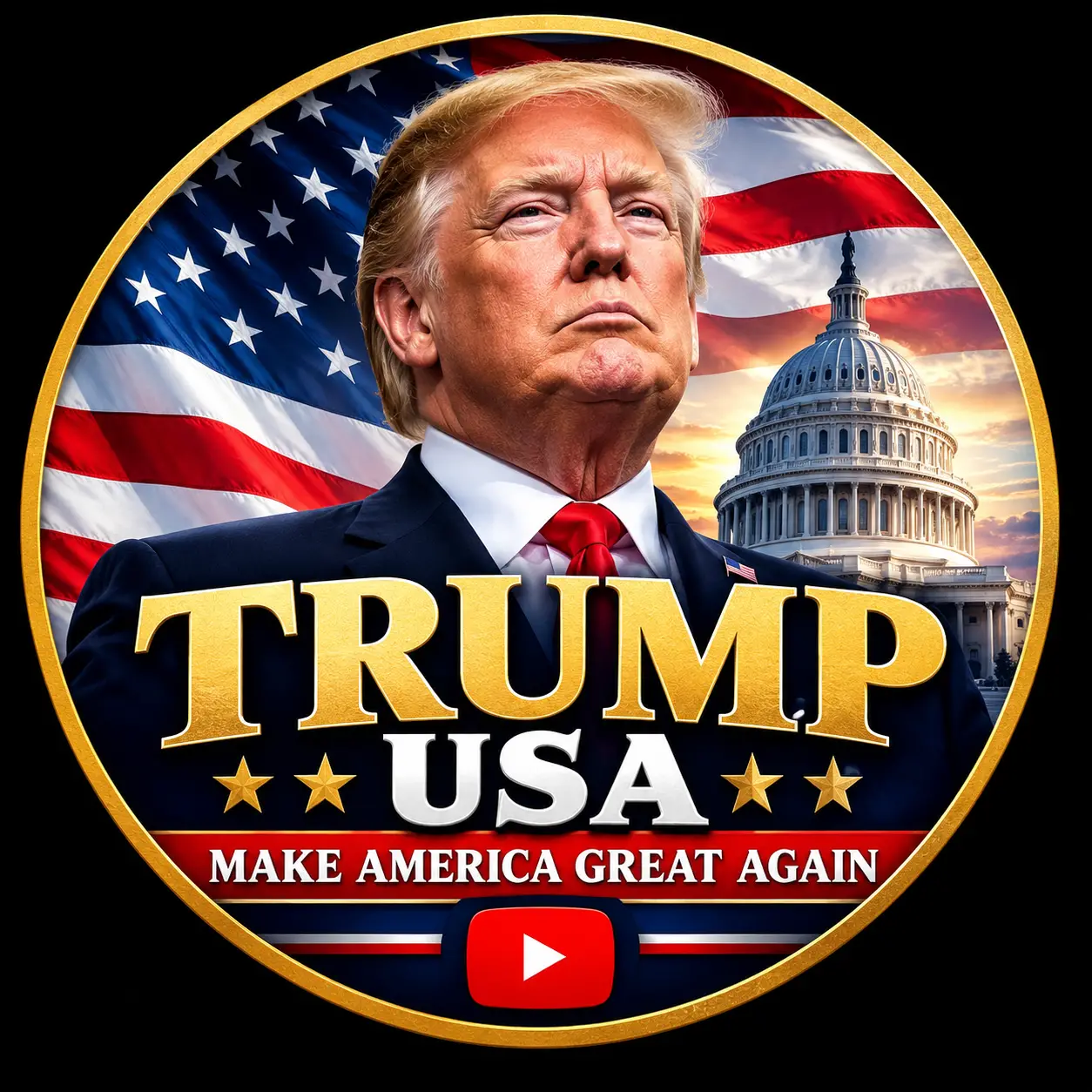 Bold logo design for an American USA channel brand