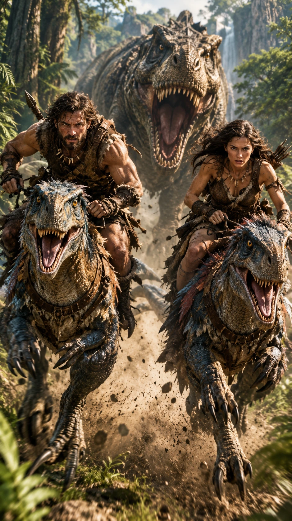Warriors Racing Forward On Raptors In Prehistoric Jungle
