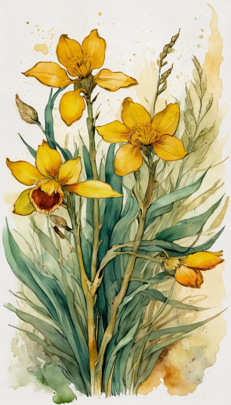 Étude scientifique en aquarelle de citrouilles entières et coupées en deux