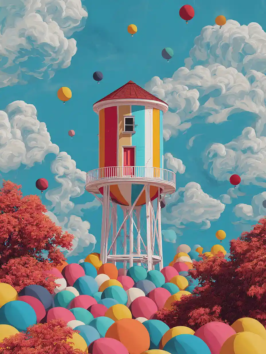 Colorful surreal artwork created for pure joyful enjoyment