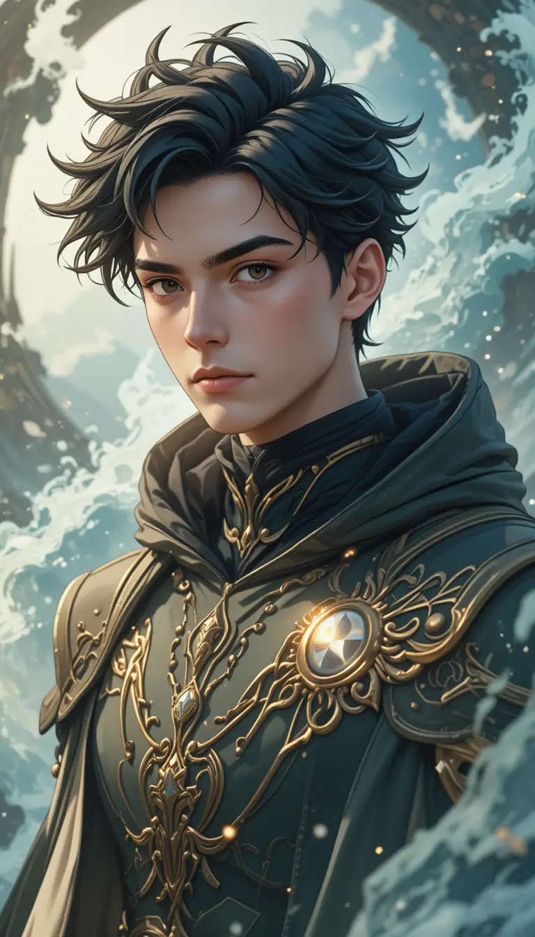 Young anime boy from a mystical fantasy universe