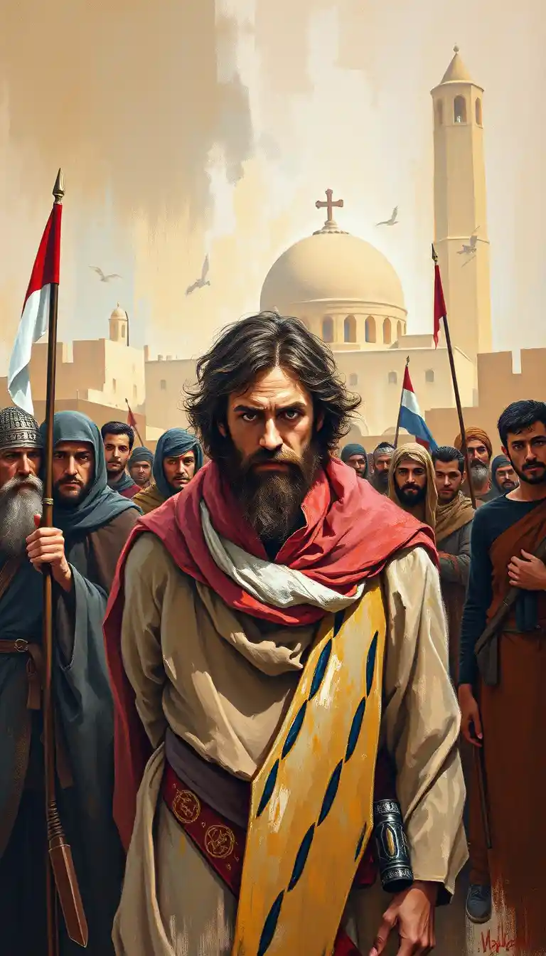 Young Saul leading a tense persecution in ancient Jerusalem