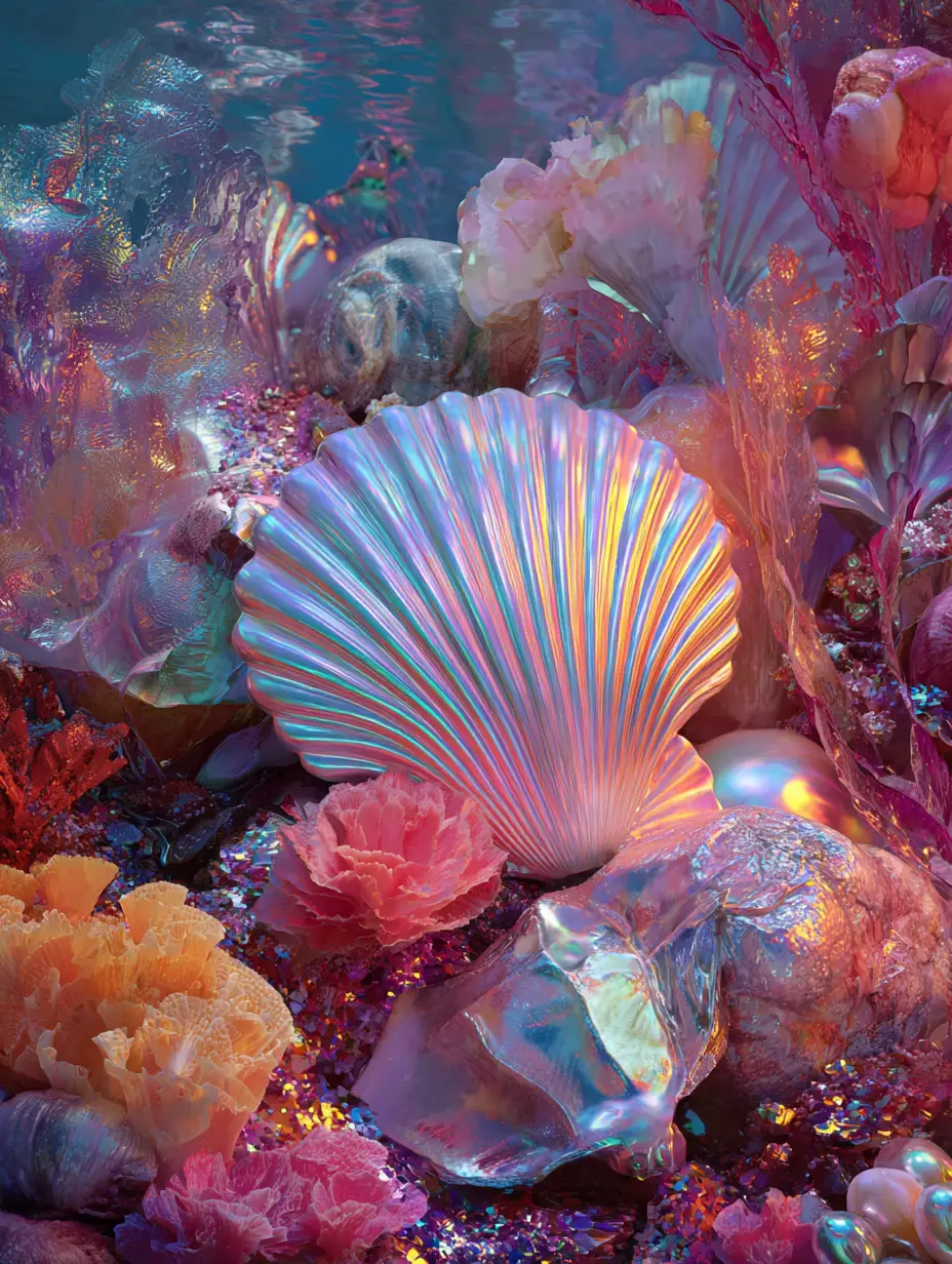Bunte Unterwasserszene voller exotischer Meereslebewesen