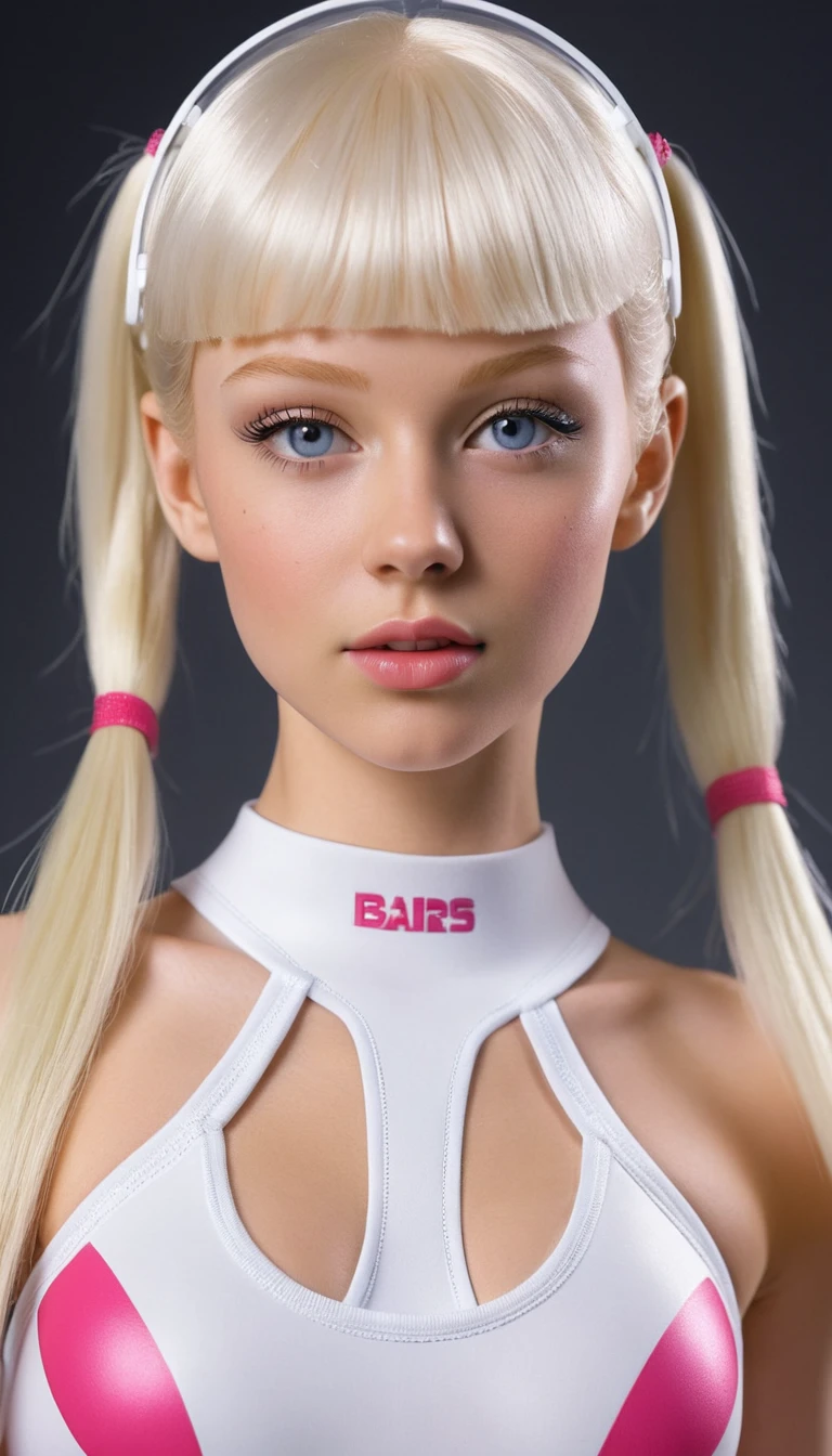 Hyper realistic close up portrait of a teen girl cheerleader