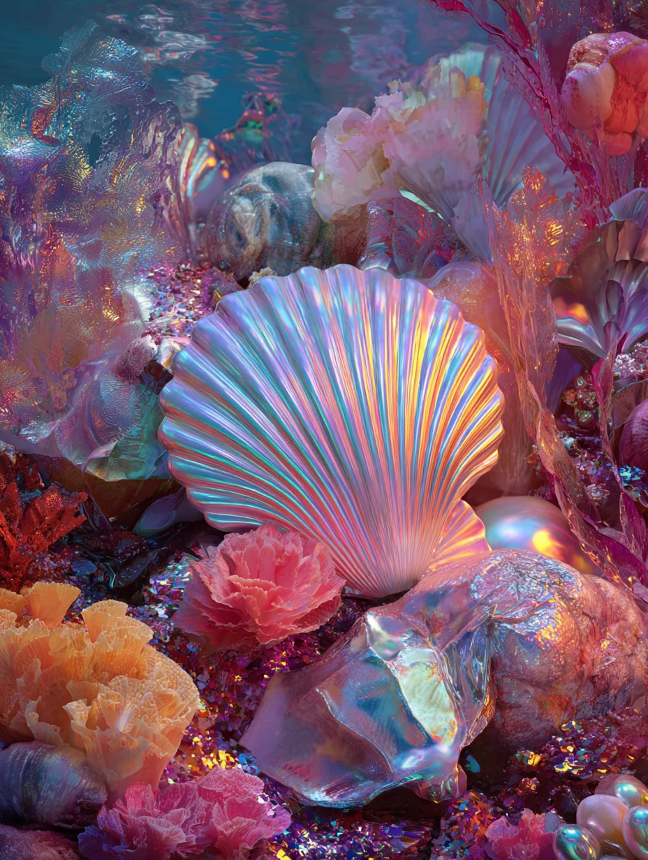 Bunte Unterwasserszene voller exotischer Meereslebewesen