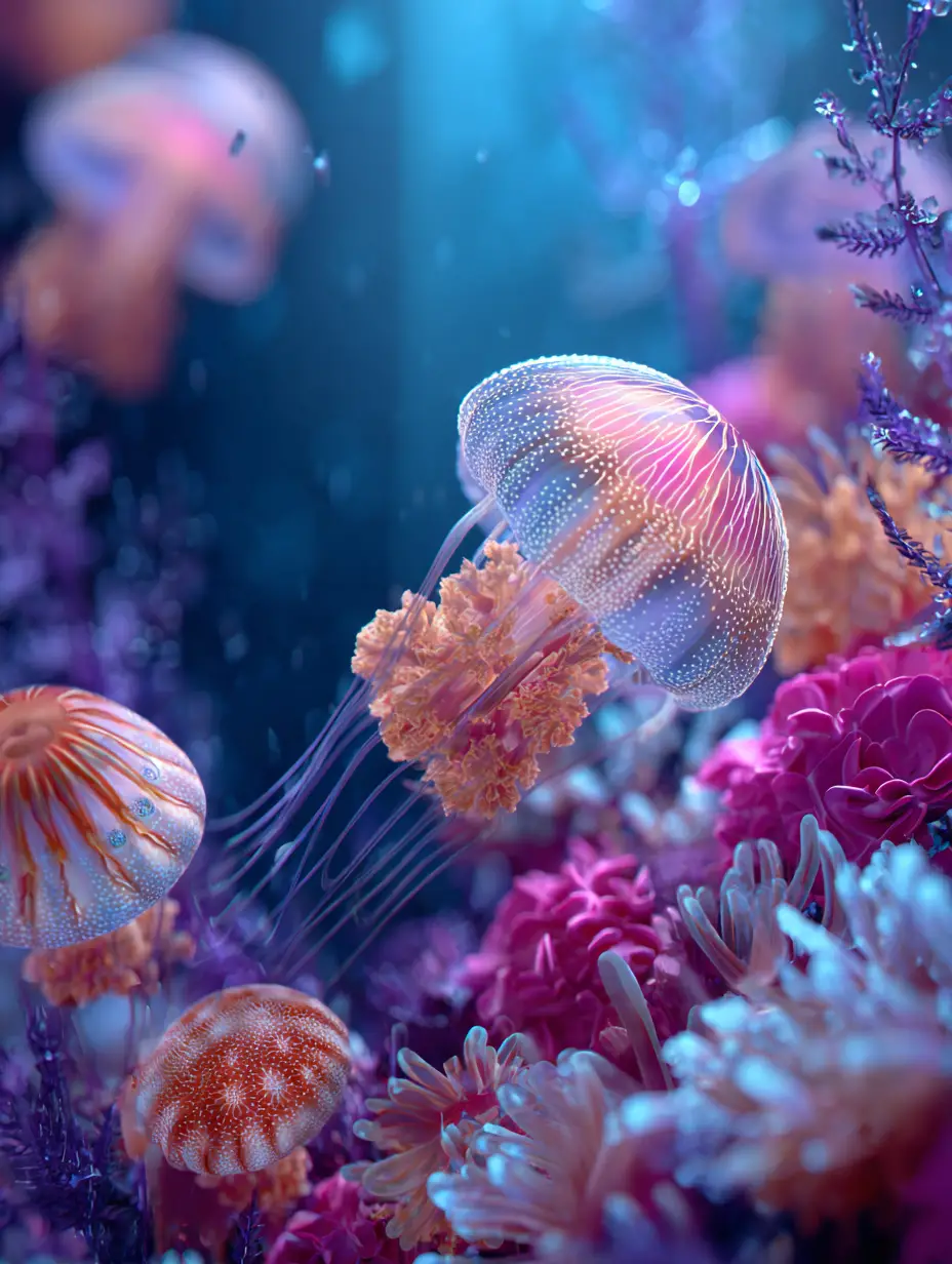 Farbenprächtige exotische Meereswelt in einer lebendigen Unterwasserlandschaft