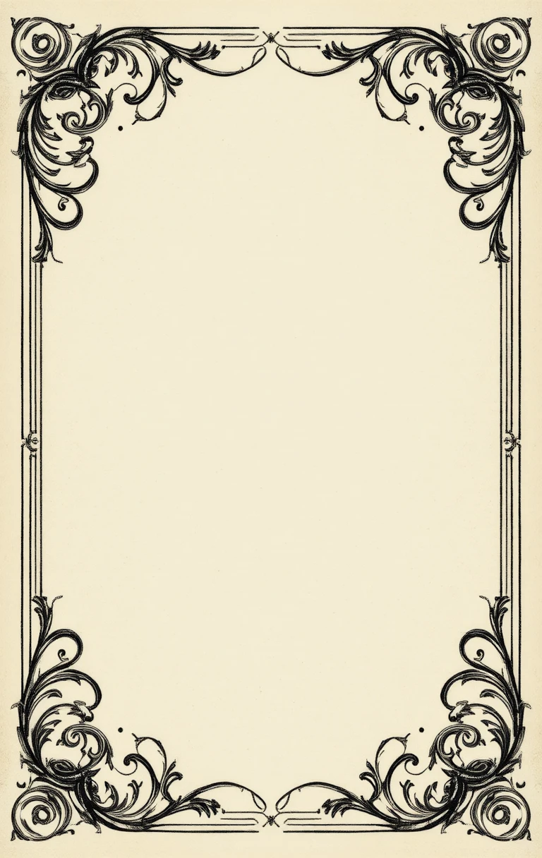 Classical ornamental frame with blank cream center