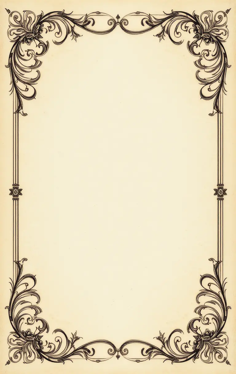 Classic decorative frame with ornate floral scrollwork border