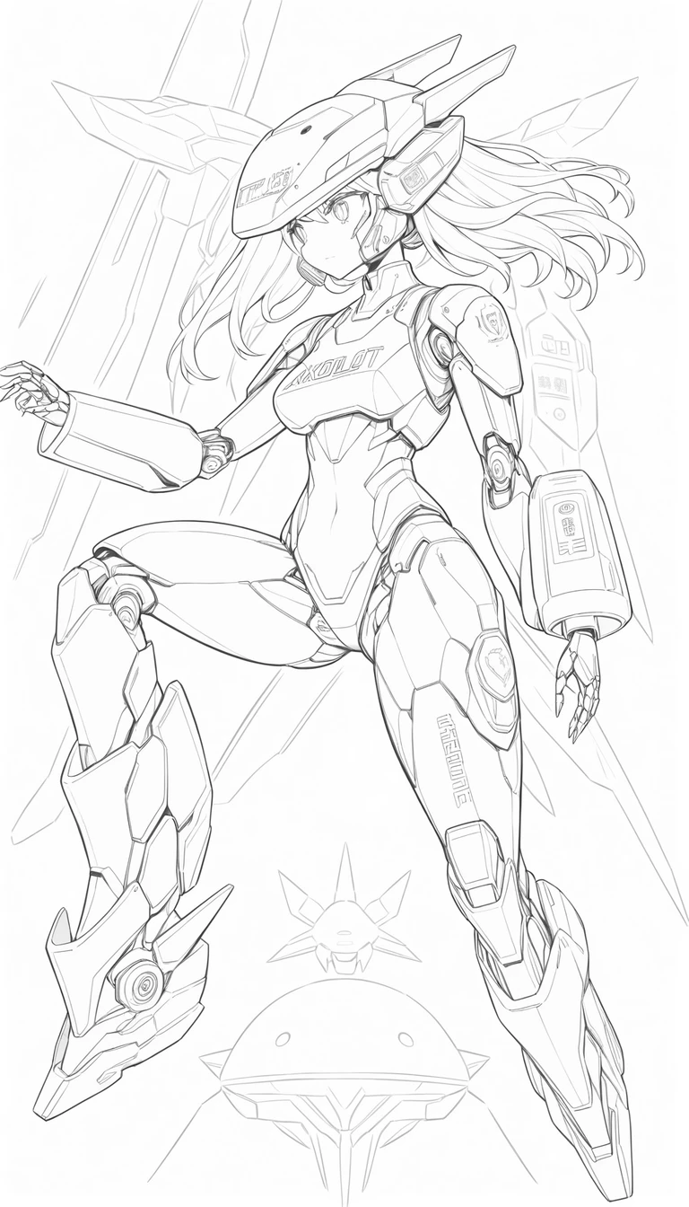 Futuristic axolotl helmet android woman clothing label design