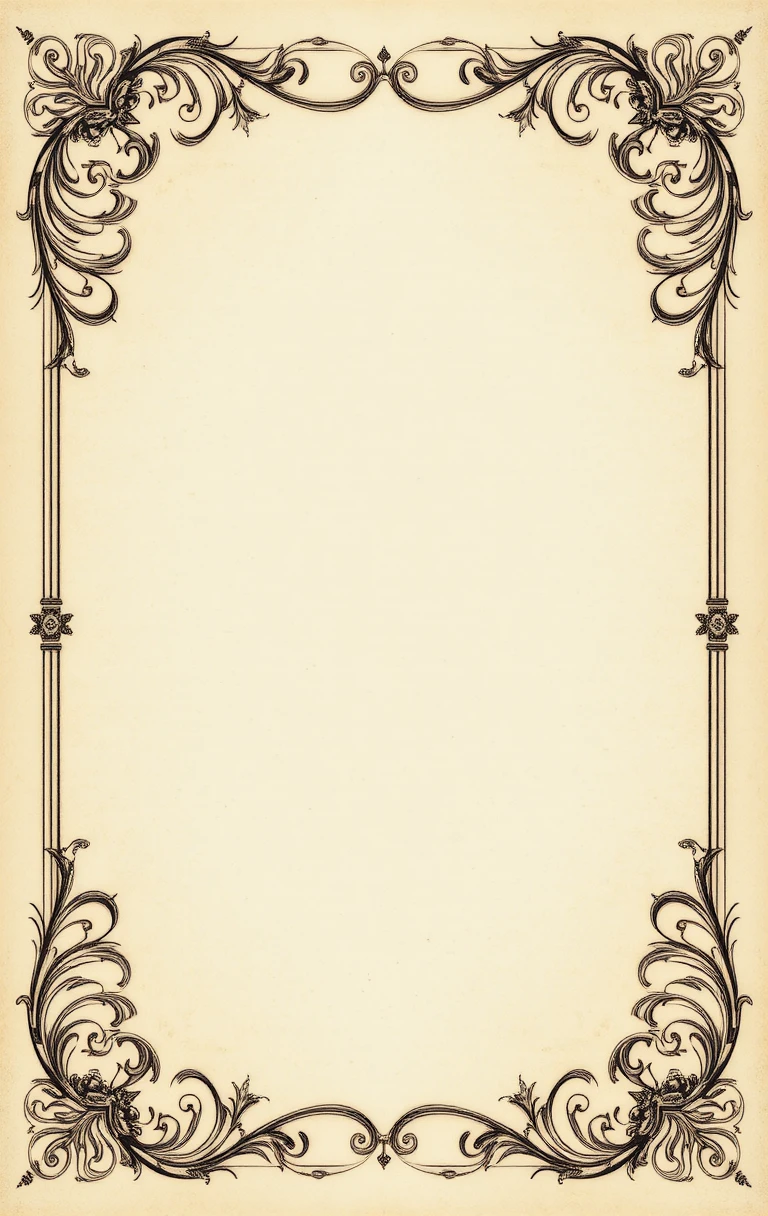 Classic decorative frame with ornate floral scrollwork border