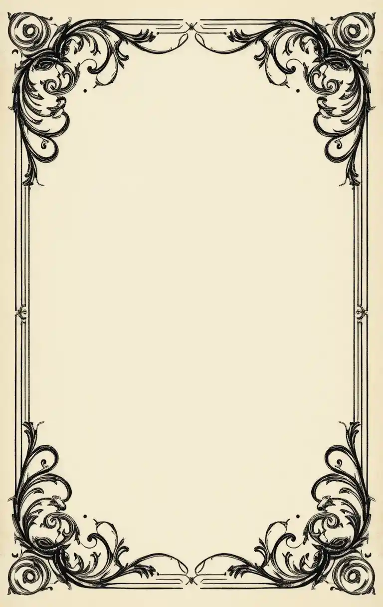 Classical ornamental frame with blank cream center
