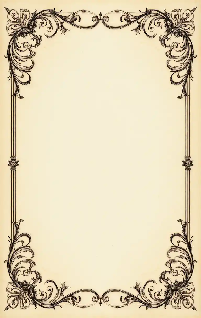 Classic decorative frame with ornate floral scrollwork border
